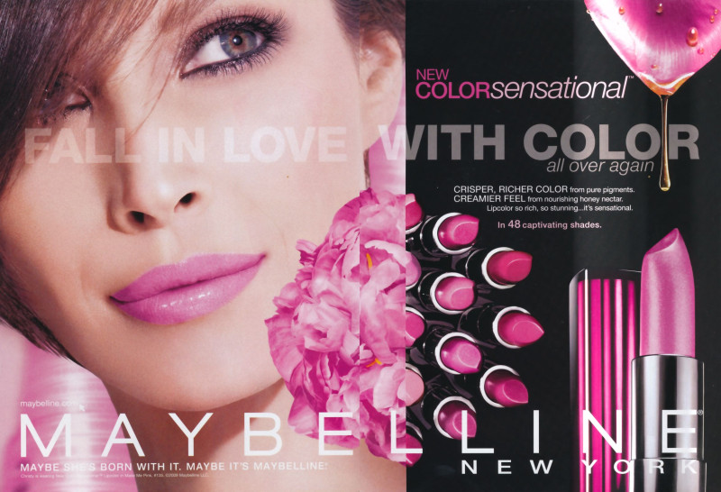 Christy Turlington featured in  the Maybelline advertisement for Autumn/Winter 2009