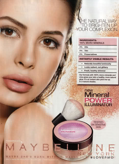 Kemp Muhl featured in  the Maybelline advertisement for Autumn/Winter 2009