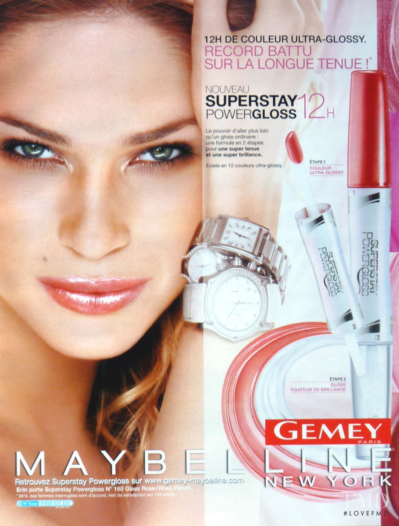 Erin Wasson featured in  the Maybelline advertisement for Autumn/Winter 2009