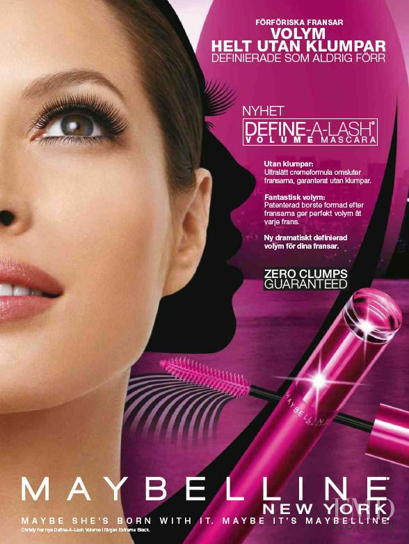 Christy Turlington featured in  the Maybelline advertisement for Autumn/Winter 2009