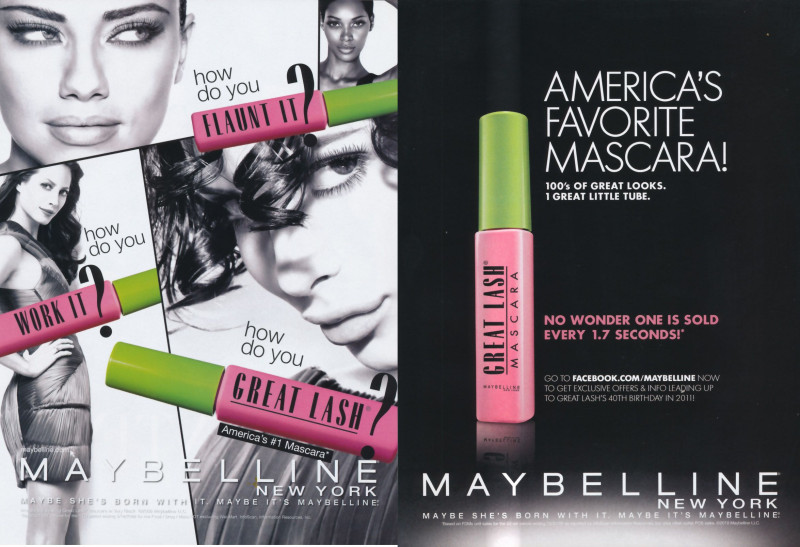 Christy Turlington featured in  the Maybelline advertisement for Spring/Summer 2008