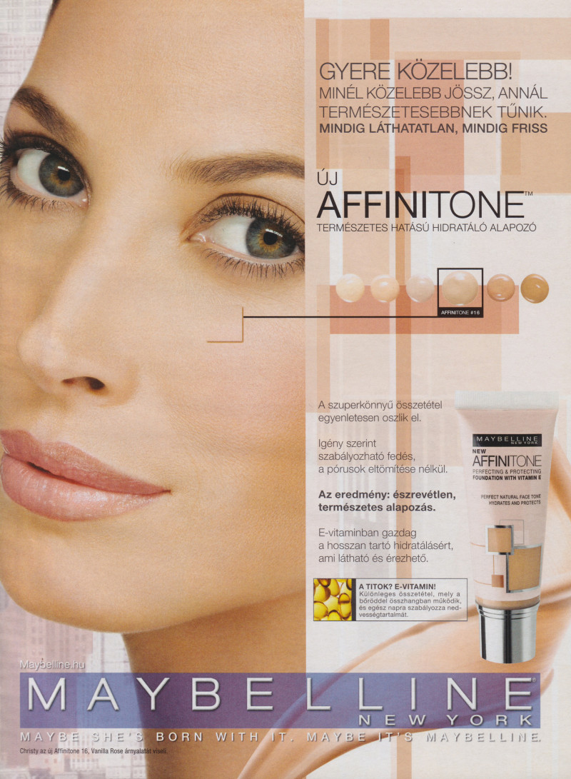 Christy Turlington featured in  the Maybelline advertisement for Spring/Summer 2008