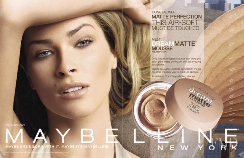 Erin Wasson featured in  the Maybelline advertisement for Spring/Summer 2008