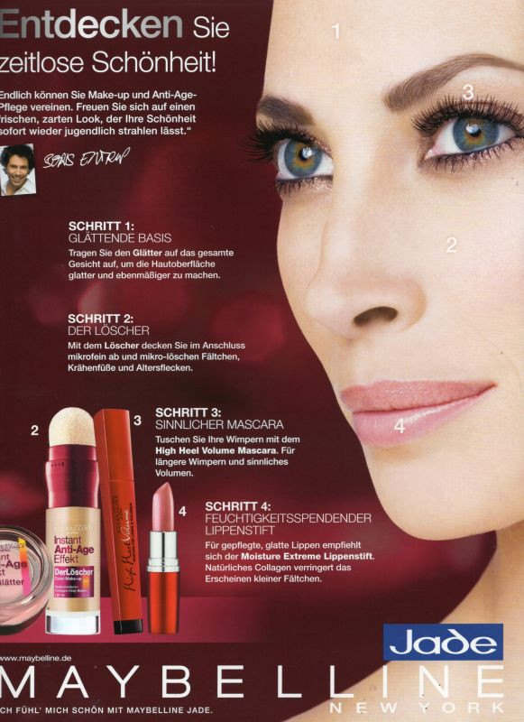 Christy Turlington featured in  the Maybelline advertisement for Autumn/Winter 2011