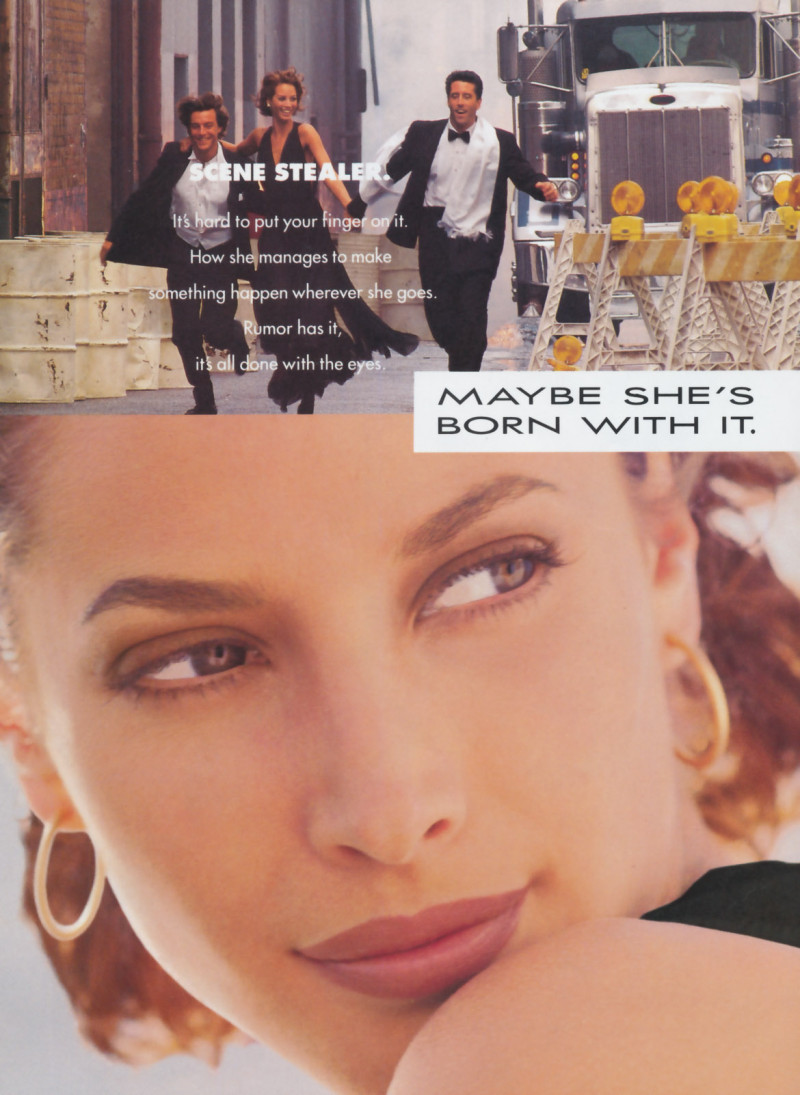 Christy Turlington featured in  the Maybelline advertisement for Spring/Summer 1995