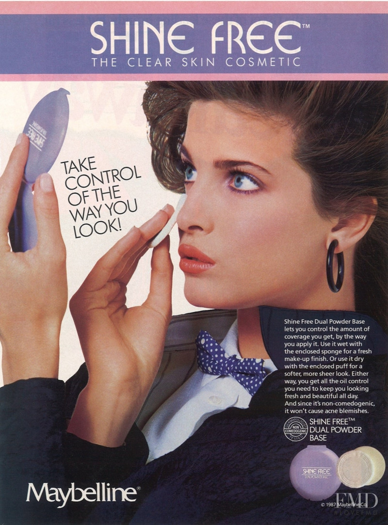 Stephanie Seymour featured in  the Maybelline advertisement for Spring/Summer 1987