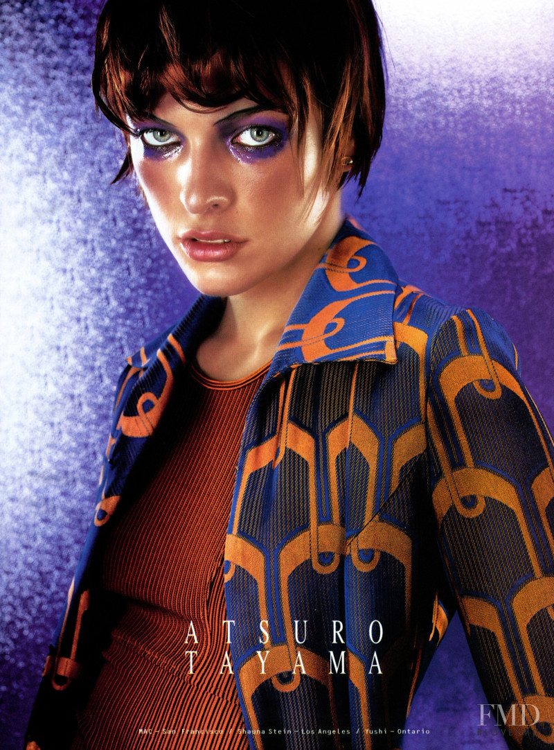 Milla Jovovich featured in  the Atsuro Tayama advertisement for Spring/Summer 1997