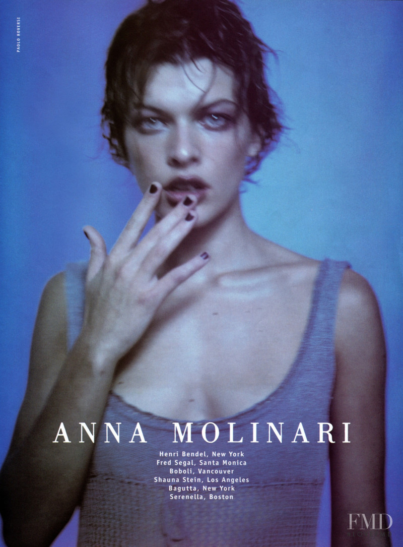 Milla Jovovich featured in  the Anna Molinari advertisement for Spring/Summer 1997