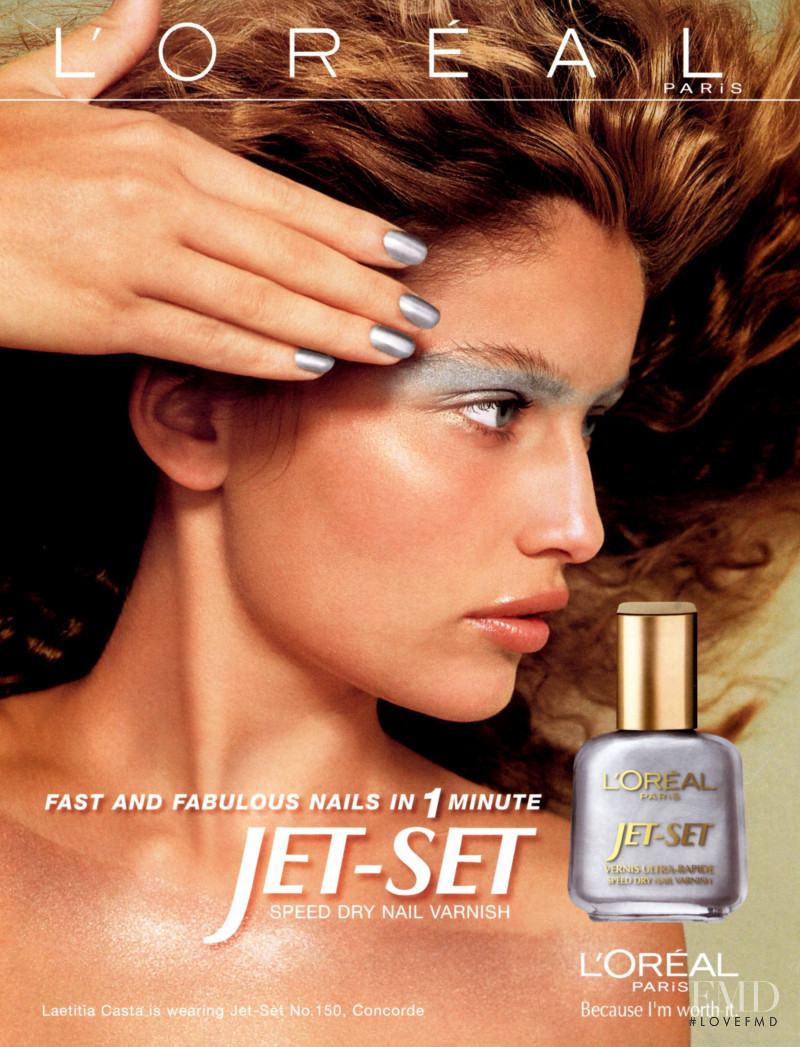 Laetitia Casta featured in  the L\'Oreal Paris advertisement for Autumn/Winter 2000