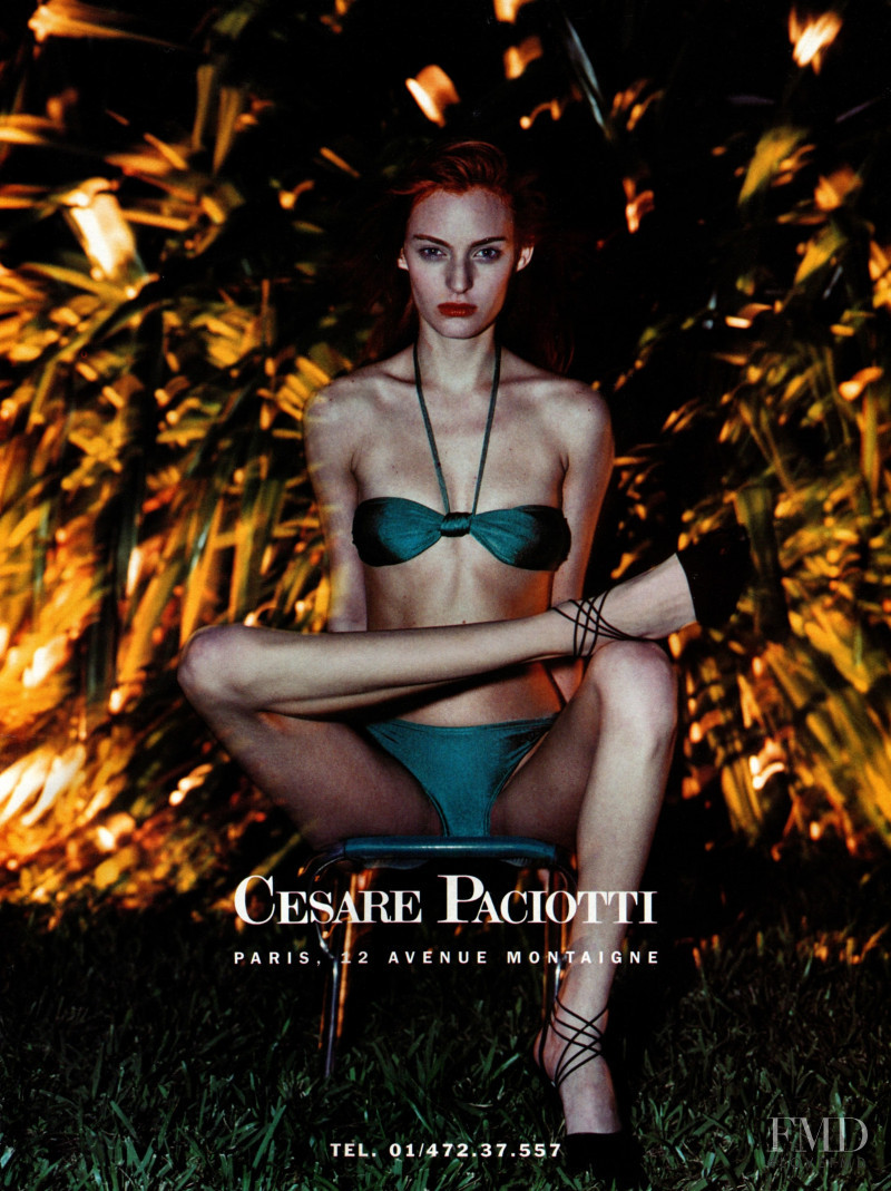 Amy Wesson featured in  the Cesare Paciotti advertisement for Spring/Summer 1998
