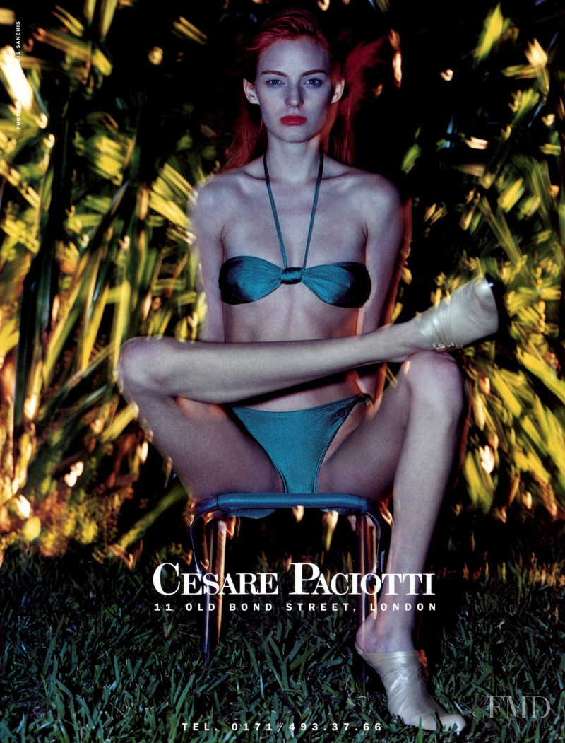 Amy Wesson featured in  the Cesare Paciotti advertisement for Spring/Summer 1998