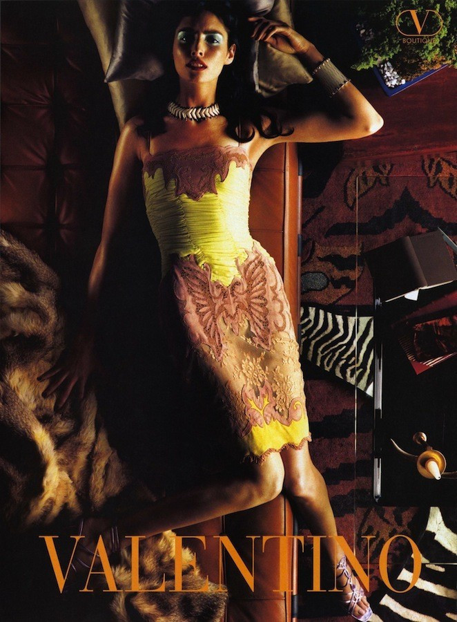 Danielle Zinaich featured in  the Valentino advertisement for Spring/Summer 1998