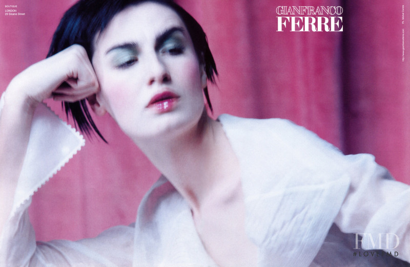 Erin O%Connor featured in  the Gianfranco Ferré advertisement for Spring/Summer 1998