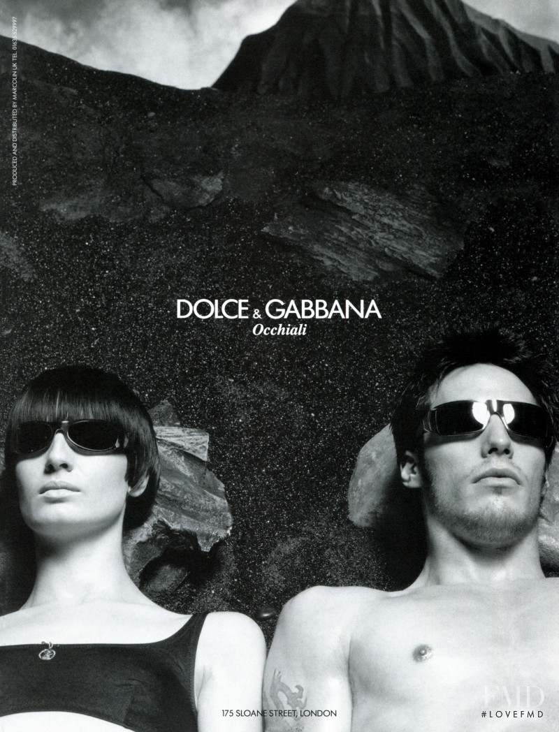 Erin O%Connor featured in  the Dolce & Gabbana advertisement for Spring/Summer 1999