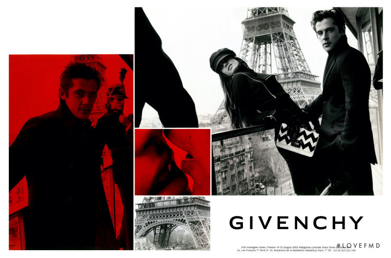 Jessica Miller featured in  the Givenchy advertisement for Autumn/Winter 2003