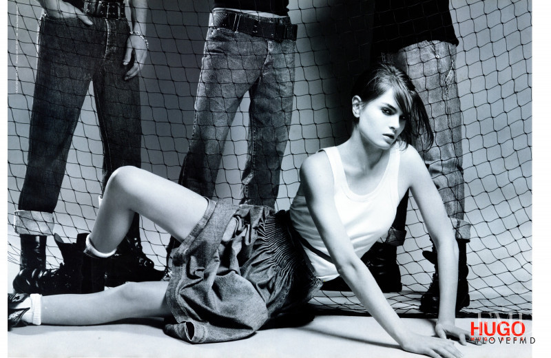 Anouck Lepère featured in  the HUGO advertisement for Autumn/Winter 2001