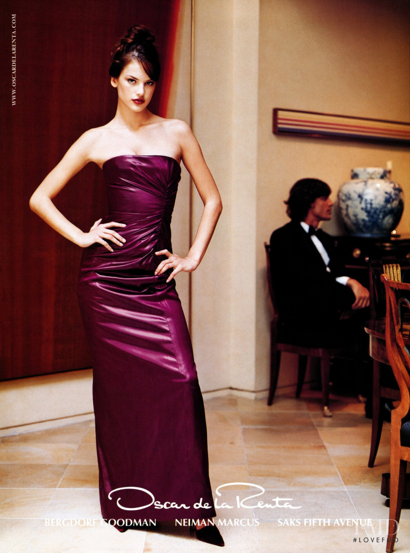 Alessandra Ambrosio featured in  the Oscar de la Renta advertisement for Autumn/Winter 2000