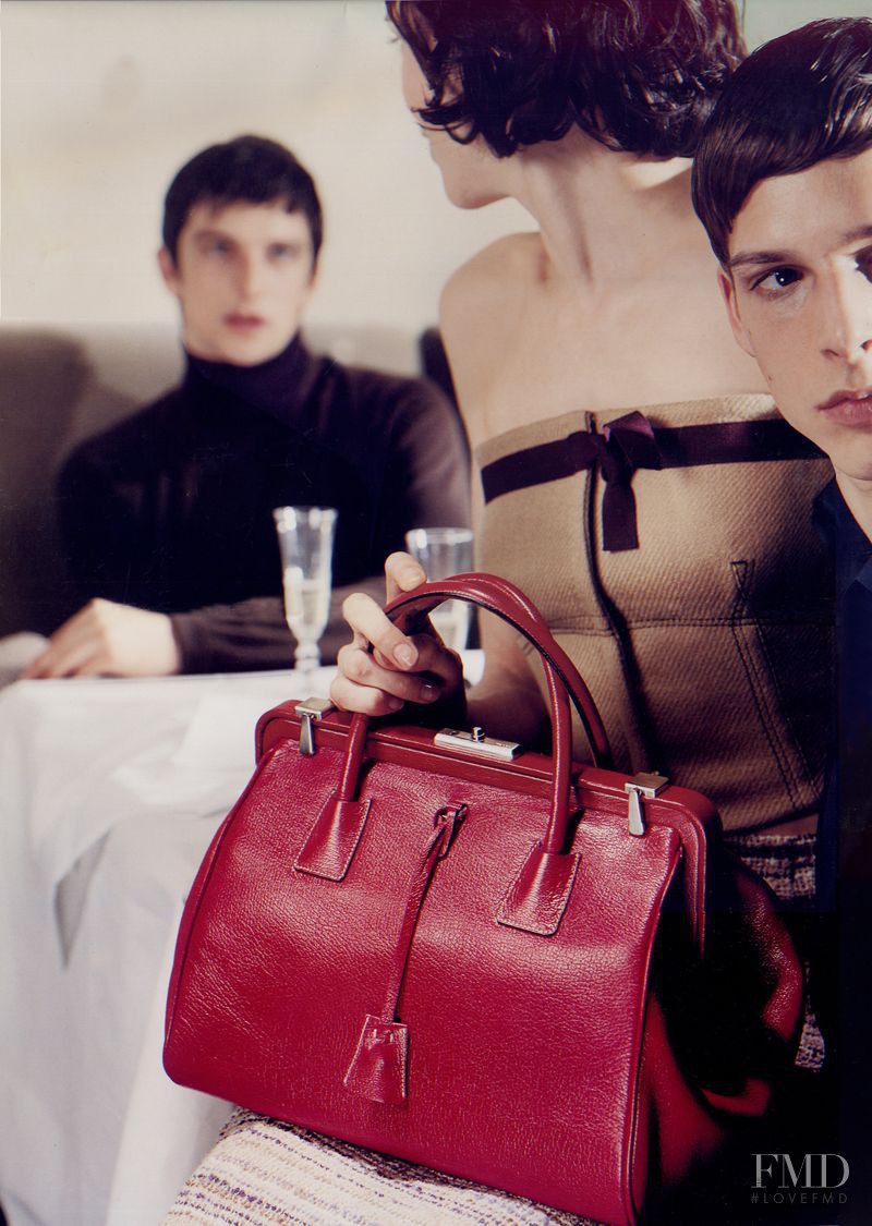 Hannelore Knuts featured in  the Prada advertisement for Autumn/Winter 2000