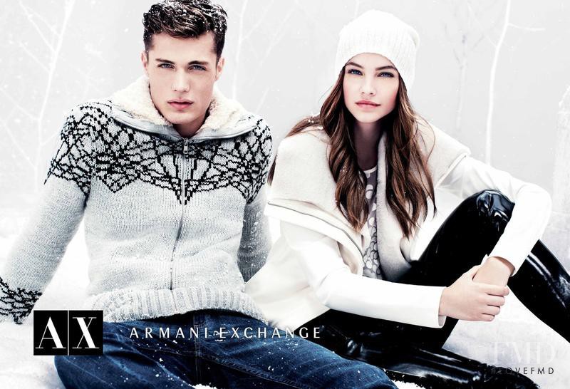 Barbara Palvin featured in  the Armani Exchange advertisement for Holiday 2012