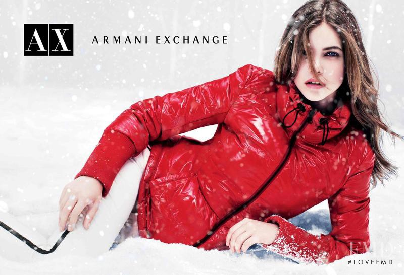 Barbara Palvin featured in  the Armani Exchange advertisement for Holiday 2012