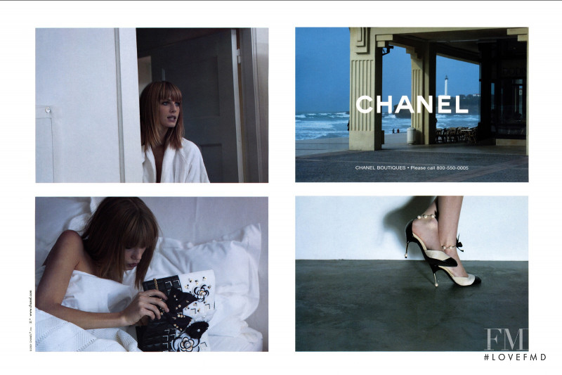 Angela Lindvall featured in  the Chanel advertisement for Autumn/Winter 2001