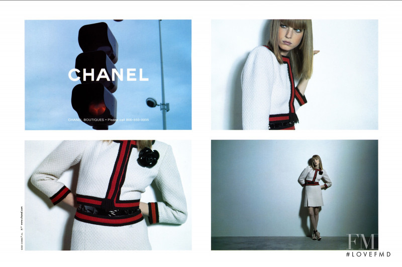 Angela Lindvall featured in  the Chanel advertisement for Autumn/Winter 2001