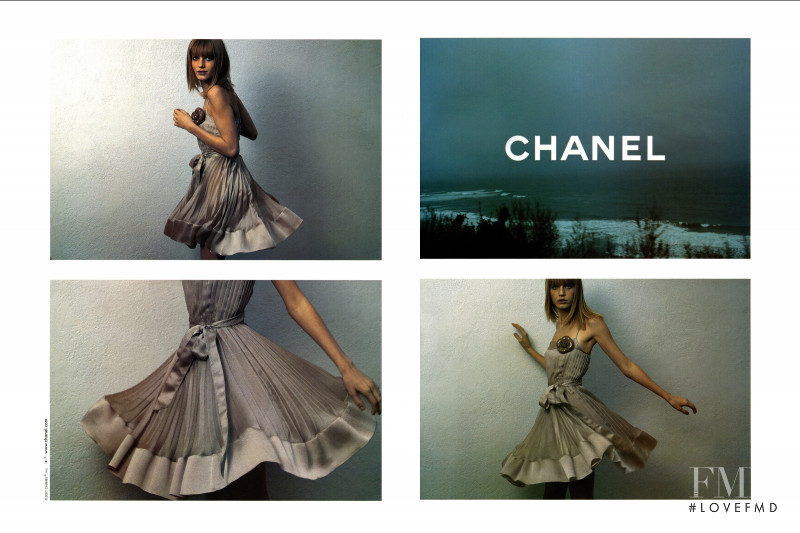 Angela Lindvall featured in  the Chanel advertisement for Autumn/Winter 2001