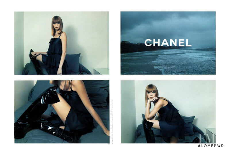 Angela Lindvall featured in  the Chanel advertisement for Autumn/Winter 2001