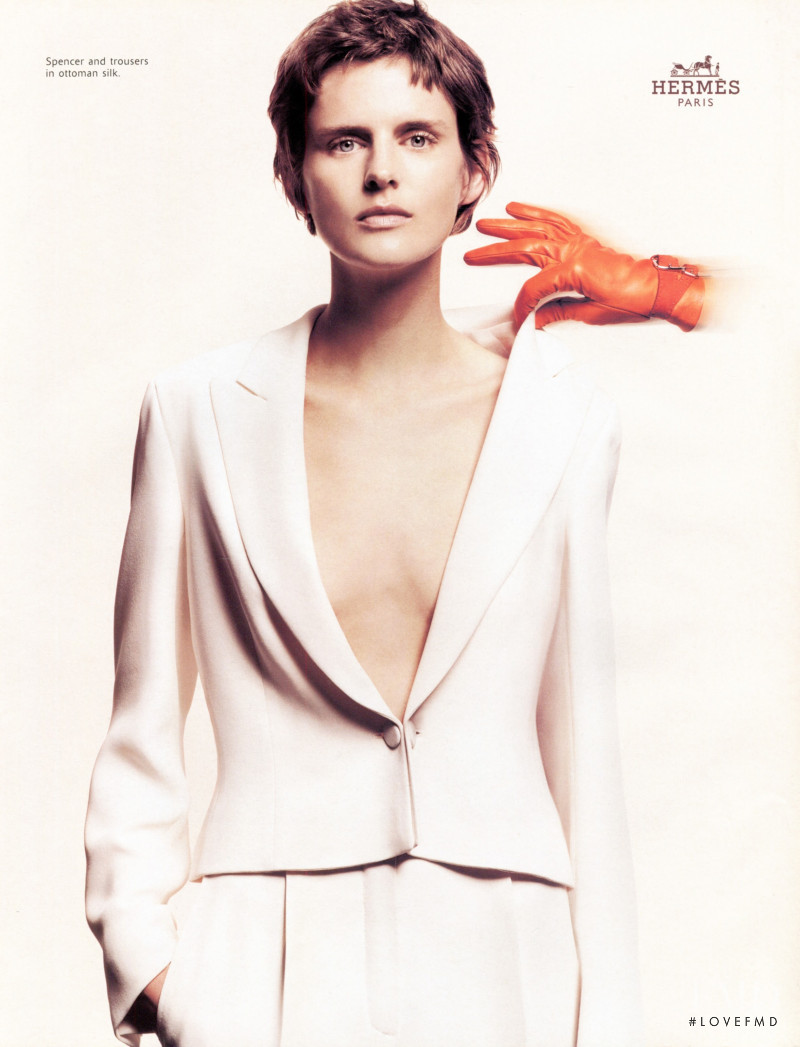 Stella Tennant featured in  the Hermès advertisement for Spring/Summer 2002