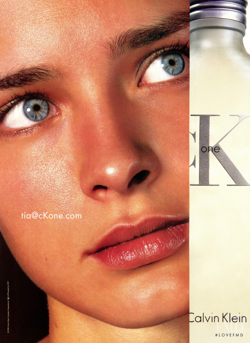 Franziska Rieder featured in  the Calvin Klein Fragrance CK One Fragrance advertisement for Spring/Summer 1999
