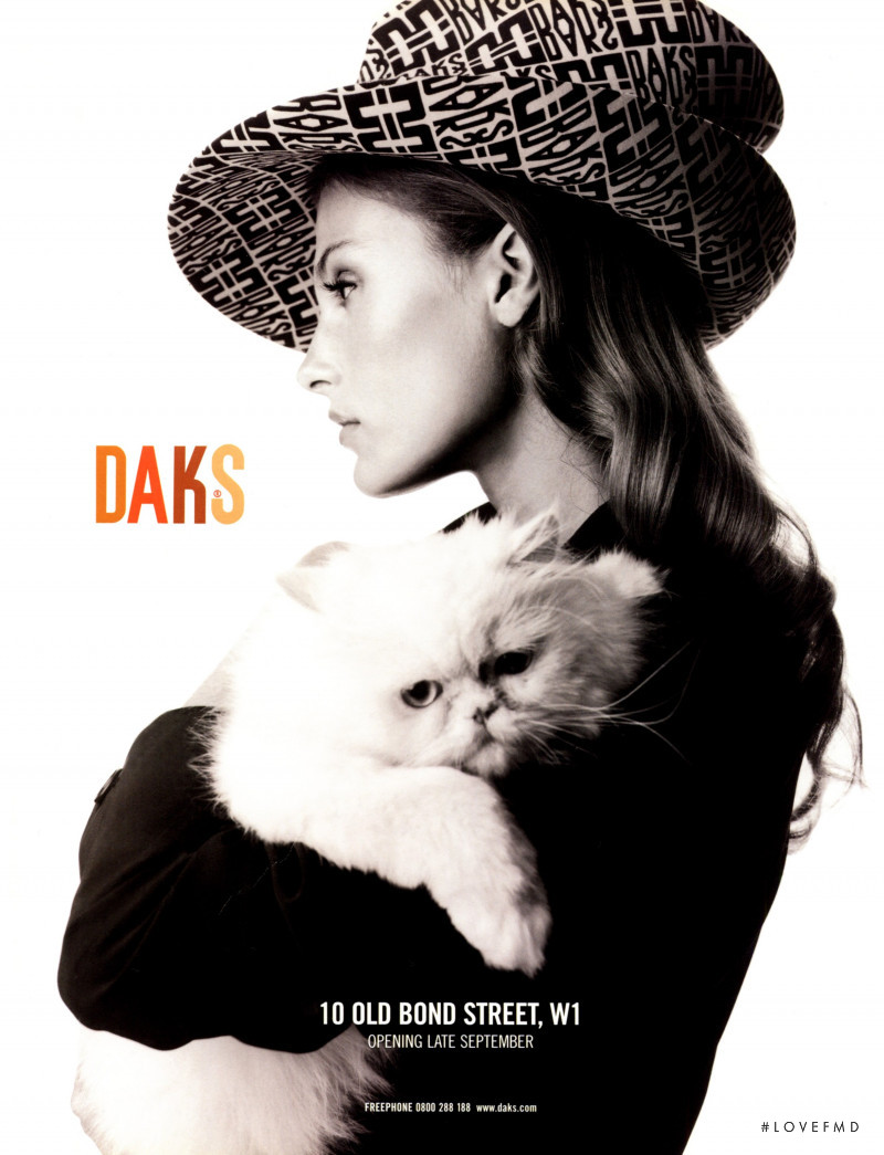 Aurelie Claudel featured in  the DAKS advertisement for Autumn/Winter 2000