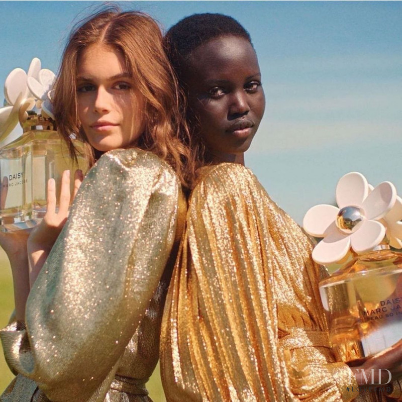 Kaia Gerber featured in  the Marc Jacobs Beauty Daisy Fragramce advertisement for Spring/Summer 2021