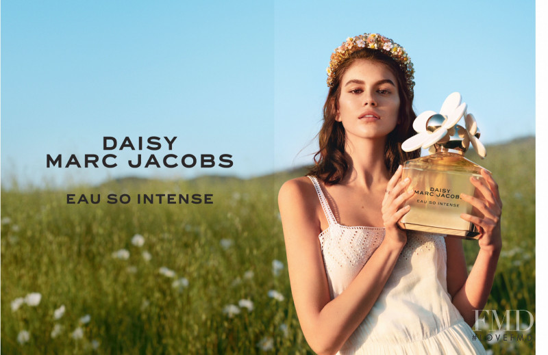 Kaia Gerber featured in  the Marc Jacobs Beauty Daisy Fragramce advertisement for Spring/Summer 2021