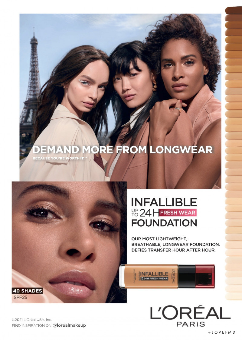 Luma Grothe featured in  the L\'Oreal Paris advertisement for Spring/Summer 2021