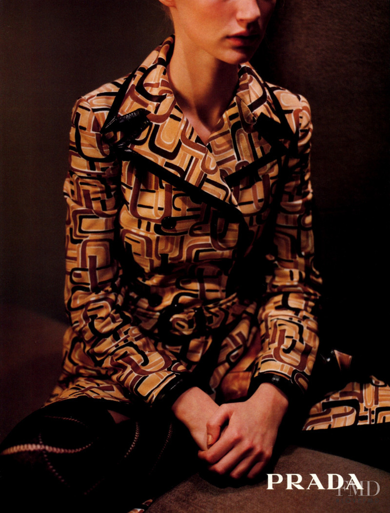 Esther de Jong featured in  the Prada advertisement for Autumn/Winter 1996