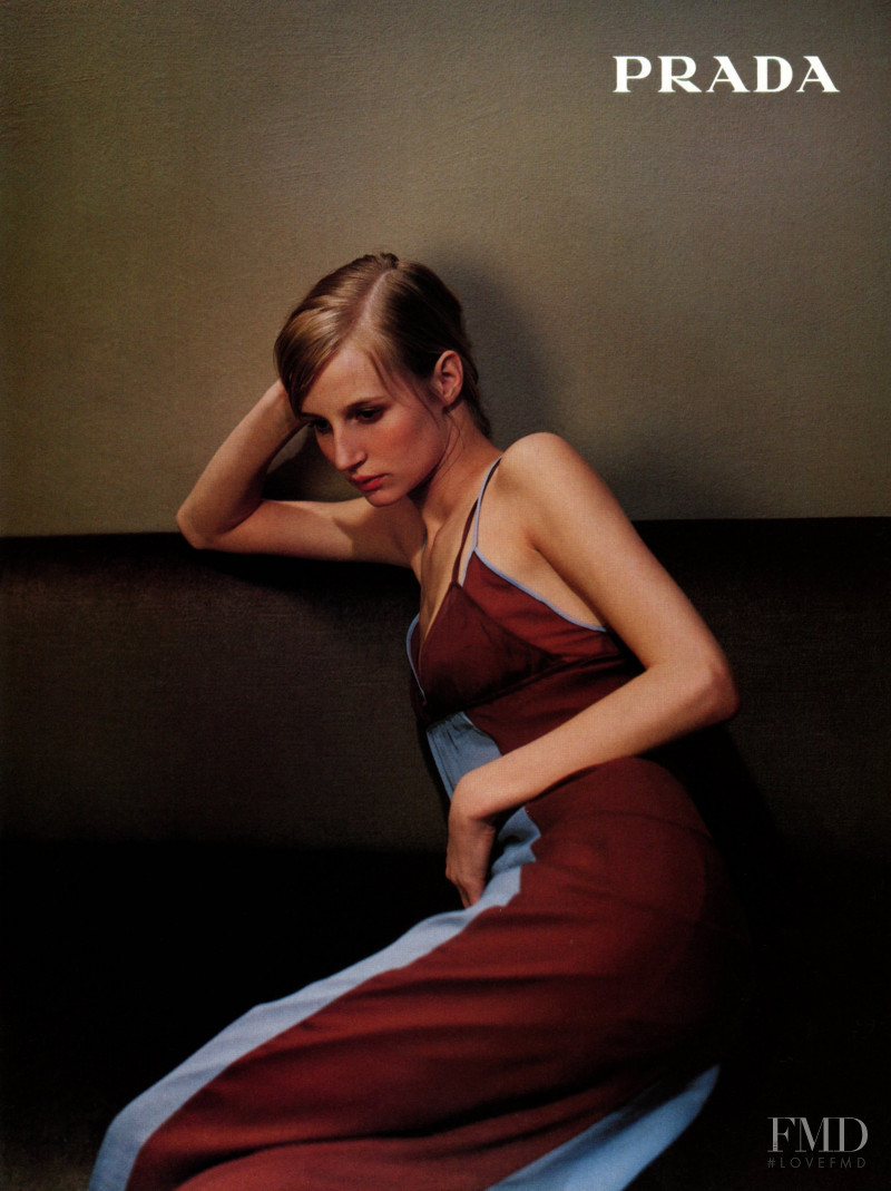 Esther de Jong featured in  the Prada advertisement for Autumn/Winter 1996