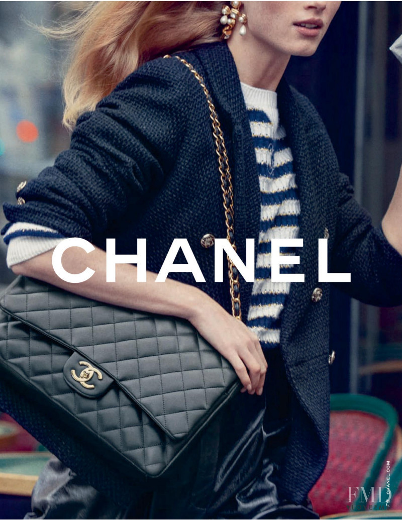 Rianne Van Rompaey featured in  the Chanel advertisement for Pre-Fall 2021