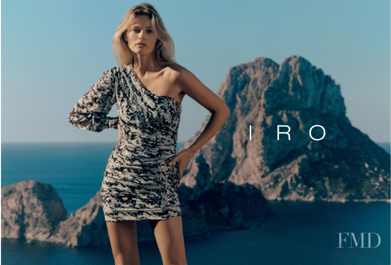 Constance Jablonski featured in  the IRO Paris advertisement for Spring/Summer 2021