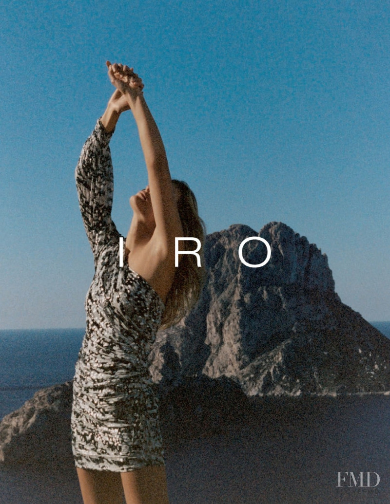 Constance Jablonski featured in  the IRO Paris advertisement for Spring/Summer 2021