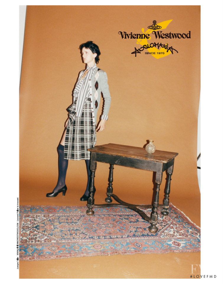 Stella Tennant featured in  the Vivienne Westwood Anglomania advertisement for Autumn/Winter 2012