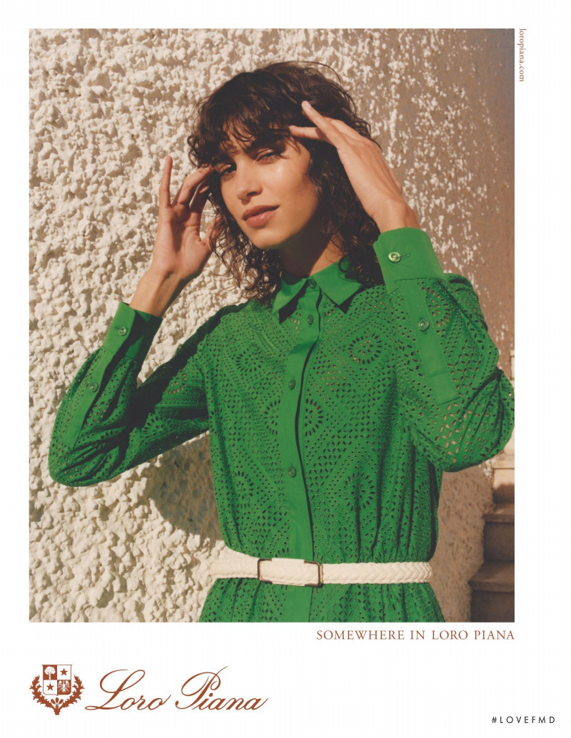 Mica Arganaraz featured in  the Loro Piana advertisement for Spring/Summer 2021