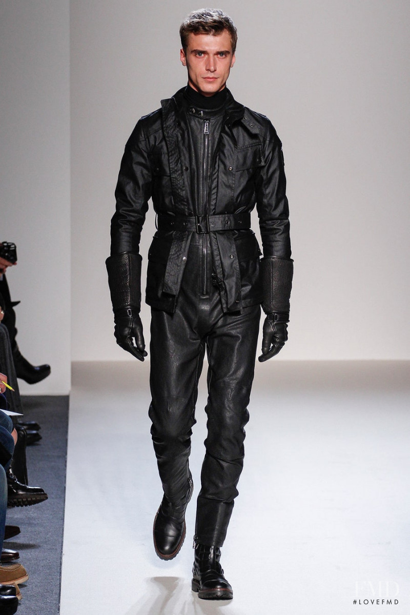 Clement Chabernaud featured in  the Belstaff fashion show for Autumn/Winter 2013