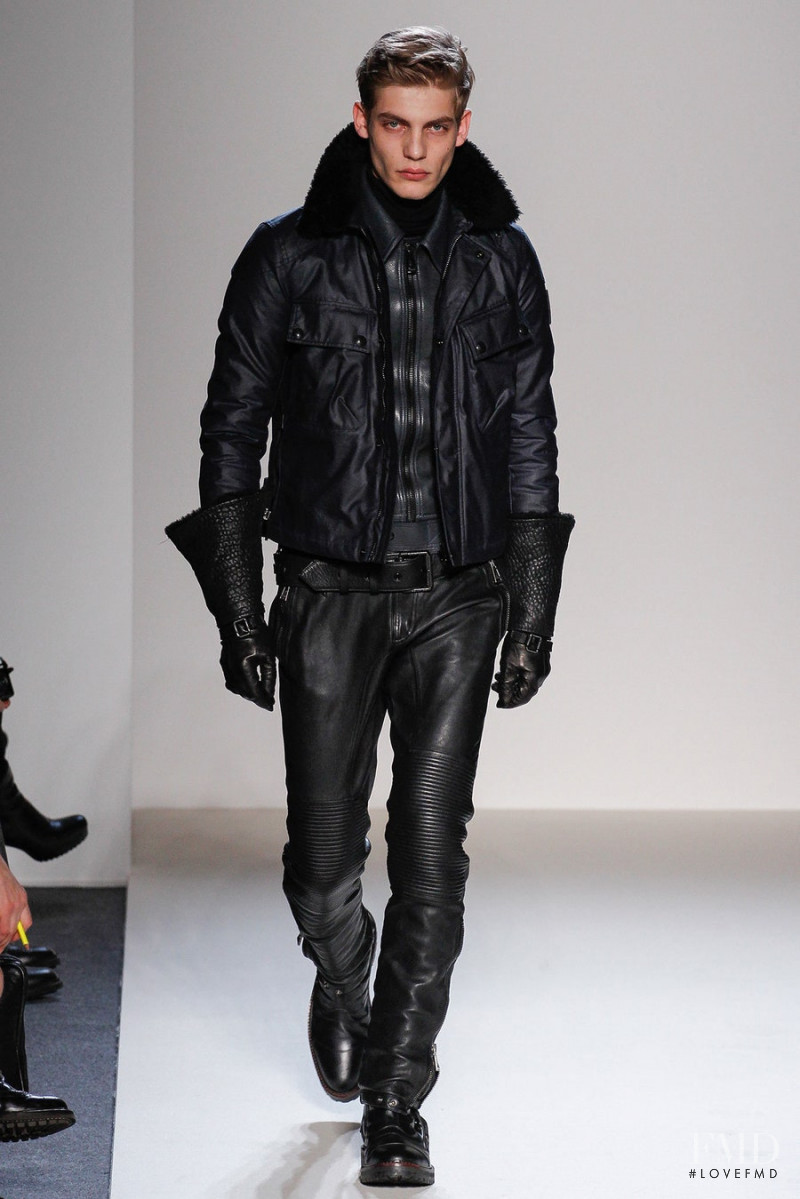 Baptiste Radufe featured in  the Belstaff fashion show for Autumn/Winter 2013