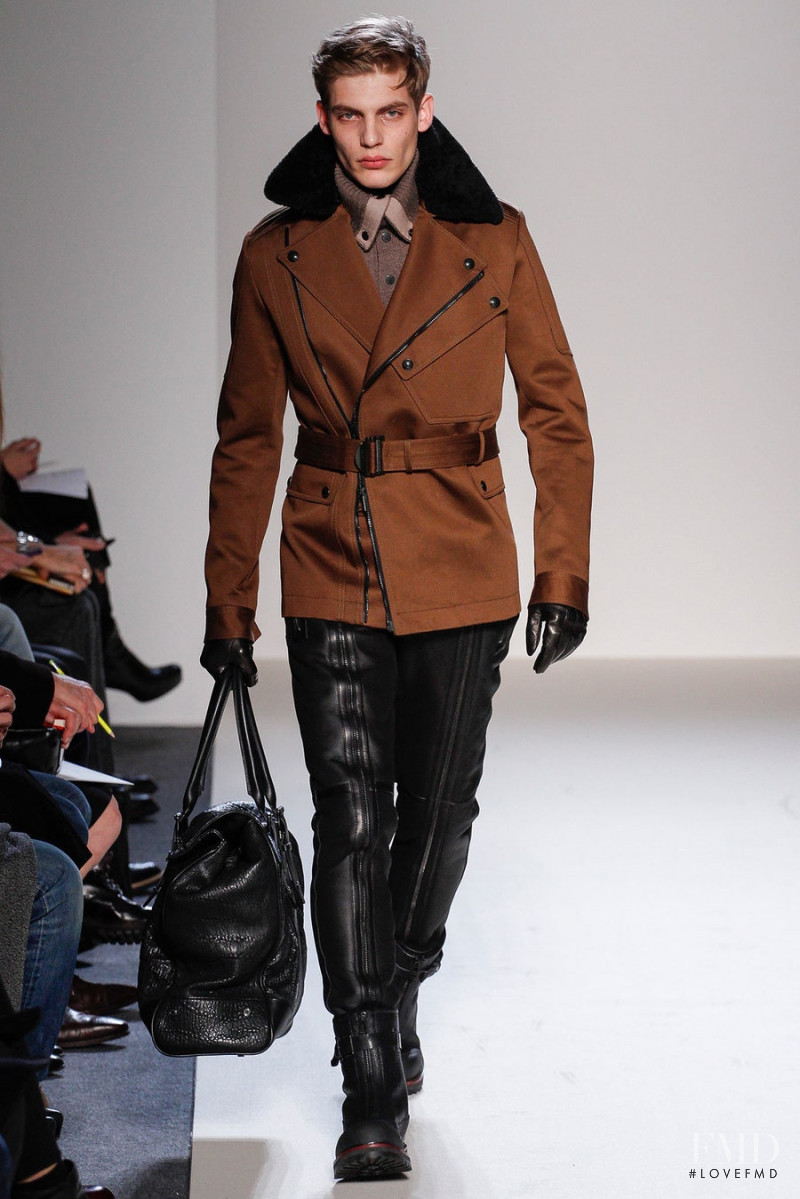 Baptiste Radufe featured in  the Belstaff fashion show for Autumn/Winter 2013