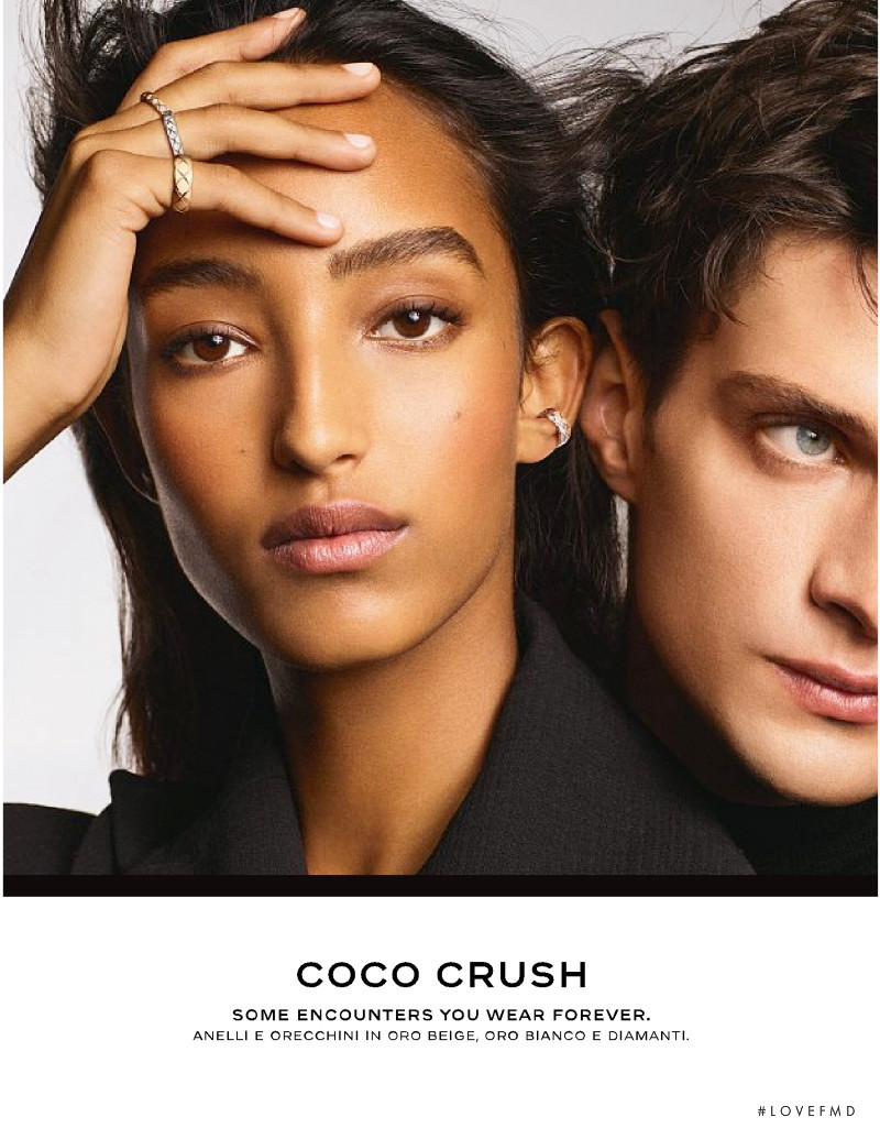 Matthew Bell featured in  the Chanel Fine Jewellery advertisement for Spring/Summer 2021