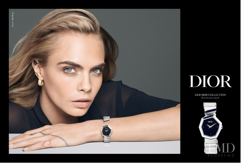 Cara Delevingne featured in  the Dior Watch advertisement for Spring/Summer 2021