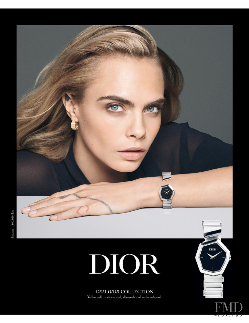 Cara Delevingne featured in  the Dior Watch advertisement for Spring/Summer 2021