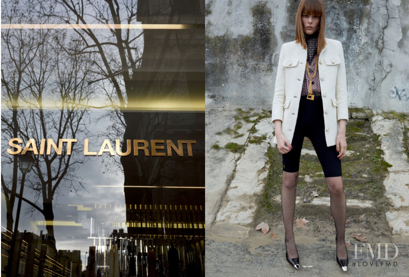 Aylah Peterson featured in  the Saint Laurent advertisement for Summer 2021
