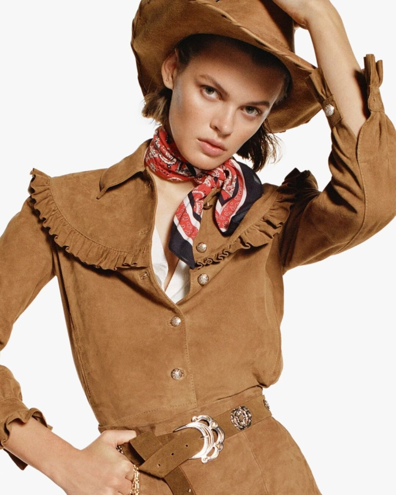 Cara Taylor featured in  the Maje advertisement for Spring/Summer 2021