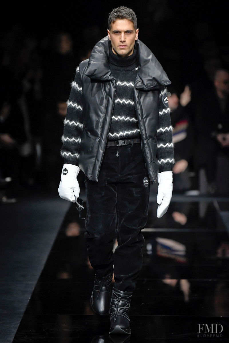 Fabio Mancini featured in  the Giorgio Armani fashion show for Autumn/Winter 2020